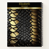 Ingewikkeld patroon van de huid van een slang notitieboek (Achterkant)