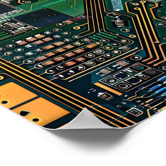 Ingewikkeld PCB-patroon Poster (Hoek)