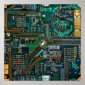 Ingewikkeld PCB-patroon Poster (Voorkant)