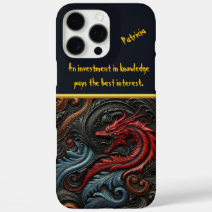 Ingewikkeld Red Dragon-ontwerp met wervelende patr iPhone 16 Pro Max Hoesje