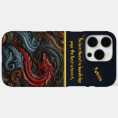 Ingewikkeld Rood Draakontwerp Met Wervelende Patro Case-Mate iPhone Case (Achterkant (horizontaal))