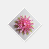 Ingewikkeld roze bloemen origami ontwerp servet (Hoek)