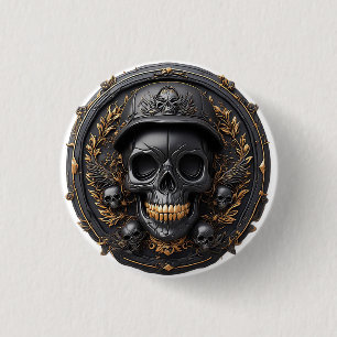Ingewikkeld Schedelontwerp Ronde Button 3,2 Cm