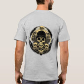Ingewikkeld schedelontwerp t-shirt (Achterkant)