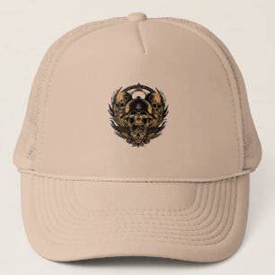 Ingewikkeld Schedelontwerp Trucker Pet