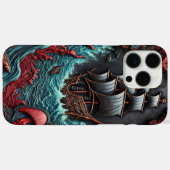 Ingewikkeld schip dat door turbulente wateren vaar Case-Mate iPhone case (Achterkant (horizontaal))