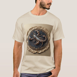 Ingewikkeld schorpioenontwerp met sierlijke accent t-shirt