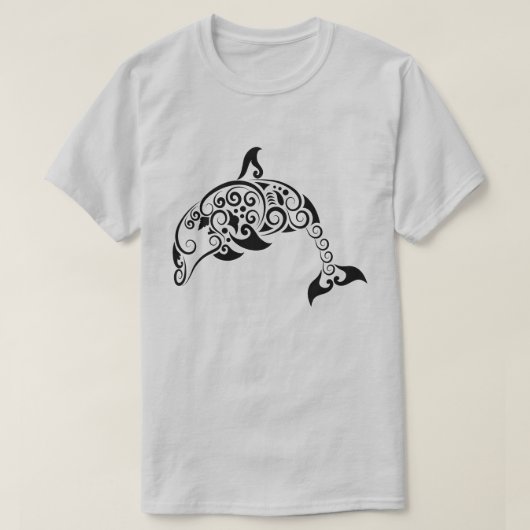 Ingewikkeld Sierlijk Mandala Dolfijn Ontwerp T-shirt (Design voorkant)