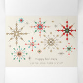 ingewikkeld sneeuwvlokpatroon drieluik wenskaart (Binnenkant midden)