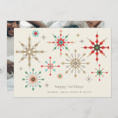 ingewikkeld sneeuwvlokpatroon feestdagenkaart (Voorkant / Achterkant)