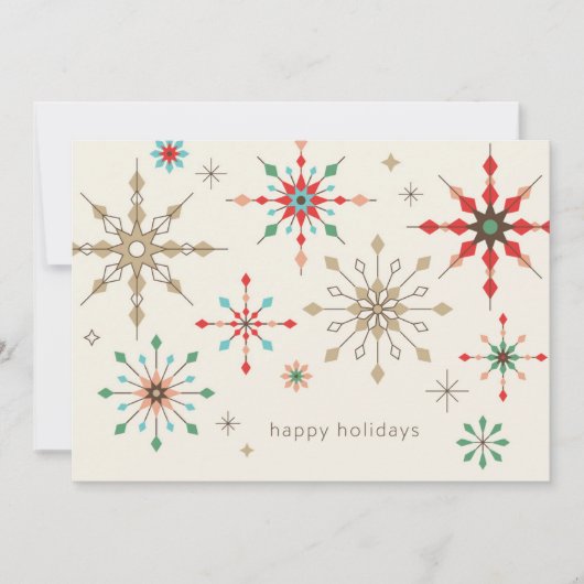 ingewikkeld sneeuwvlokpatroon feestdagenkaart (Voorkant)