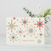 ingewikkeld sneeuwvlokpatroon feestdagenkaart (Staand voorkant)
