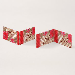 Ingewikkeld stoffenontwerp met bloemmotieven kaart