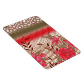 Ingewikkeld stoffenontwerp met bloemmotieven magneet (Rechterzijde)