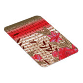 Ingewikkeld stoffenontwerp met bloemmotieven magneet (Rechterzijde)