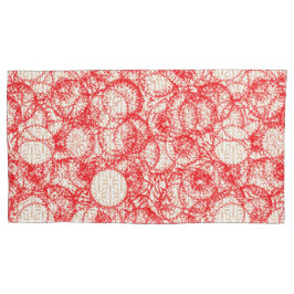 Ingewikkeld textielontwerp met rood, goud en kussensloop