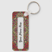 Ingewikkeld, traditioneel oosters tapijt motief on sleutelhanger (Achterkant)