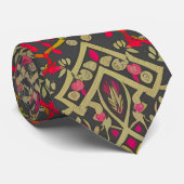 Ingewikkeld, traditioneel oosters tapijt motief on stropdas (Opgerold)