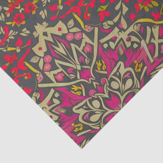 Ingewikkeld, traditioneel oosters tapijt motief on tissuepapier (Detail)