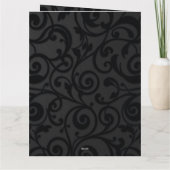 Ingewikkeld wervelend zwart Abstract patroon Kaart (Achterkant)