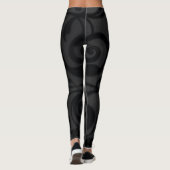 Ingewikkeld wervelend zwart Abstract patroon Leggings (Achterkant)