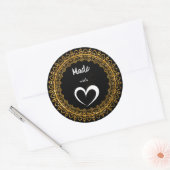 Ingewikkeld Zwart & Goud Liefde Mandala Stickers (Envelop)