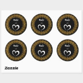 Ingewikkeld Zwart & Goud Liefde Mandala Stickers (Vel)