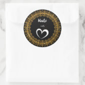 Ingewikkeld Zwart & Goud Liefde Mandala Stickers (Tas)