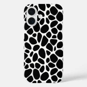 Ingewikkeld zwart-wit patroon iPhone 16 hoesje