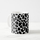 Ingewikkeld zwart-wit patroon koffiemok (Voorkant links)