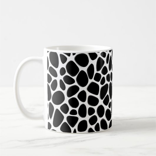 Ingewikkeld zwart-wit patroon koffiemok (Links)