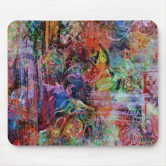 Ingewikkelde Abstracte kleurtexturen Muismat (Voorkant)