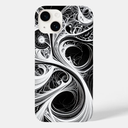 Ingewikkelde Abstracte Mind Network iPhone Case (Achterkant)