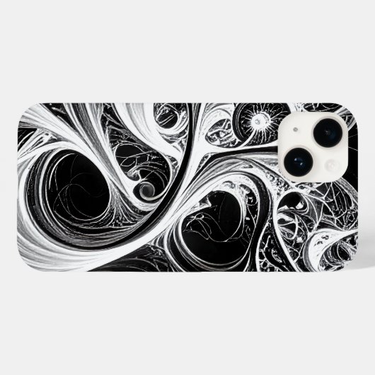 Ingewikkelde Abstracte Mind Network iPhone Case (Achterkant (horizontaal))