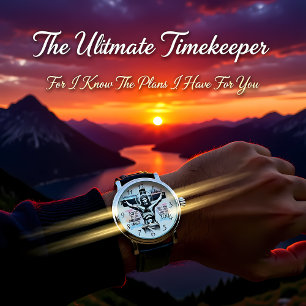 Ingewikkelde afbeelding van Jezus aan het kruis Horloge