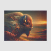 Ingewikkelde Amerikaanse zuidwestelijke bizon deco Tissuepapier (Voorkant)