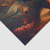 Ingewikkelde Amerikaanse zuidwestelijke bizon deco Tissuepapier (Detail)