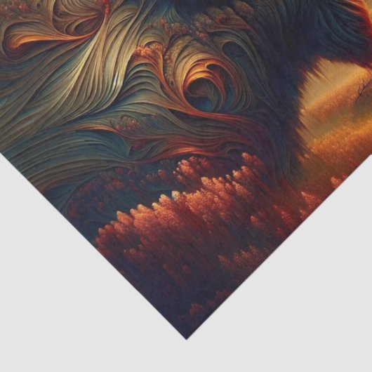 Ingewikkelde Amerikaanse zuidwestelijke bizon deco Tissuepapier (Detail)