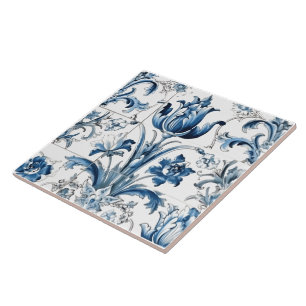 Ingewikkelde blauw rustieke Azulejo Tegels Tegeltje