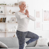 Ingewikkelde blauwe tint bladeren hoge taille yoga leggings