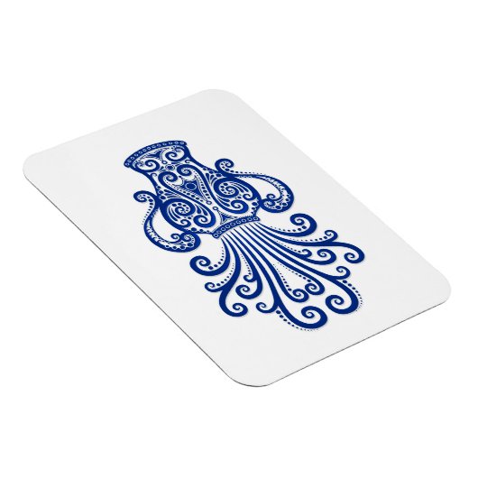 Ingewikkelde Blauwe Waterman Zodiac op Wit Magneet (Rechterzijde)