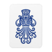 Ingewikkelde Blauwe Waterman Zodiac op Wit Magneet (Verticaal)