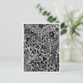 Ingewikkelde bloemen en harten briefkaart (Staand voorkant)