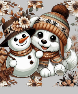 Ingewikkelde bloemen Winter Wonderland: Schattige