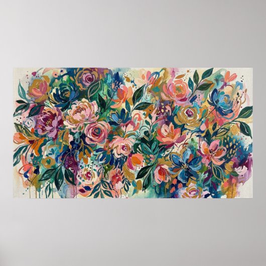 Ingewikkelde bloementuinposter poster (Voorkant)