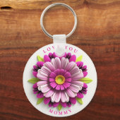 Ingewikkelde bloemkunst sleutelhanger (Achterkant)