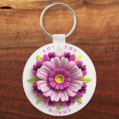 Ingewikkelde bloemkunst sleutelhanger (Voorkant)