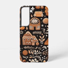 INGEWIKKELDE BROWN & WHITE VAKANTIE GINGERBREAD CO SAMSUNG GALAXY HOESJE
