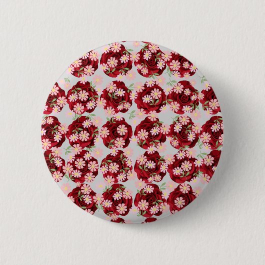 Ingewikkelde Button met bloeipatroon (Voorkant)