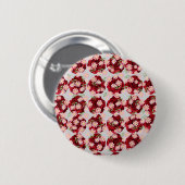 Ingewikkelde Button met bloeipatroon (Voorkant /achterkant)